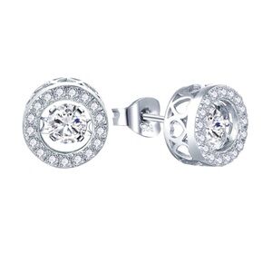 14k Dancing Precious Diamond Gemstone Earrings Fine Jewelry